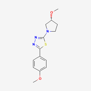 2-(4-methoxyphenyl)-5-[(3R)-3-methoxypyrrolidin-1-yl]-1,3,4-thiadiazole