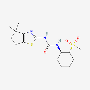 1-(4,4-dimethyl-5,6-dihydrocyclopenta[d][1,3]thiazol-2-yl)-3-[(1R,2R)-2-methylsulfonylcyclohexyl]urea