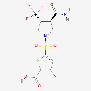 5-[(3R,4R)-3-carbamoyl-4-(trifluoromethyl)pyrrolidin-1-yl]sulfonyl-3-methylthiophene-2-carboxylic acid