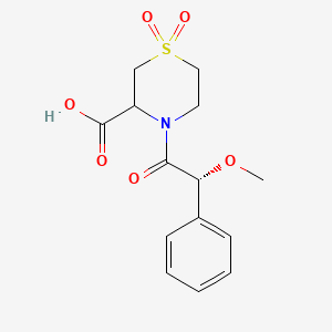 4-[(2R)-2-methoxy-2-phenylacetyl]-1,1-dioxo-1,4-thiazinane-3-carboxylic acid