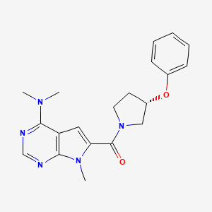 [4-(dimethylamino)-7-methylpyrrolo[2,3-d]pyrimidin-6-yl]-[(3S)-3-phenoxypyrrolidin-1-yl]methanone