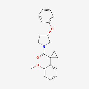 [1-(2-methoxyphenyl)cyclopropyl]-[(3S)-3-phenoxypyrrolidin-1-yl]methanone