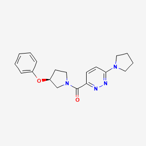 [(3S)-3-phenoxypyrrolidin-1-yl]-(6-pyrrolidin-1-ylpyridazin-3-yl)methanone