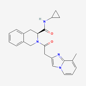 (3S)-N-cyclopropyl-2-[2-(8-methylimidazo[1,2-a]pyridin-2-yl)acetyl]-3,4-dihydro-1H-isoquinoline-3-carboxamide