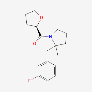 [2-[(3-fluorophenyl)methyl]-2-methylpyrrolidin-1-yl]-[(2R)-oxolan-2-yl]methanone