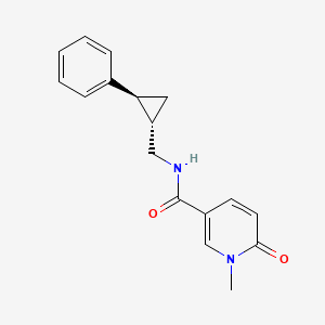 1-methyl-6-oxo-N-[[(1S,2S)-2-phenylcyclopropyl]methyl]pyridine-3-carboxamide