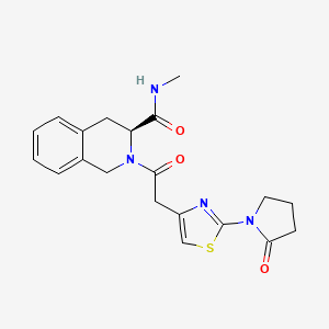 (3S)-N-methyl-2-[2-[2-(2-oxopyrrolidin-1-yl)-1,3-thiazol-4-yl]acetyl]-3,4-dihydro-1H-isoquinoline-3-carboxamide