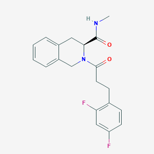 (3S)-2-[3-(2,4-difluorophenyl)propanoyl]-N-methyl-3,4-dihydro-1H-isoquinoline-3-carboxamide