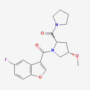 molecular formula C19H21FN2O4 B7338729 [(2S,4S)-1-(5-fluoro-1-benzofuran-3-carbonyl)-4-methoxypyrrolidin-2-yl]-pyrrolidin-1-ylmethanone 