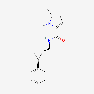 1,5-dimethyl-N-[[(1S,2S)-2-phenylcyclopropyl]methyl]pyrrole-2-carboxamide