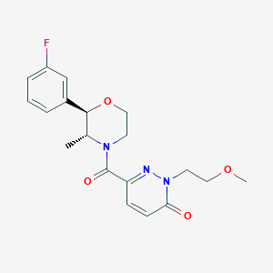 6-[(2R,3R)-2-(3-fluorophenyl)-3-methylmorpholine-4-carbonyl]-2-(2-methoxyethyl)pyridazin-3-one