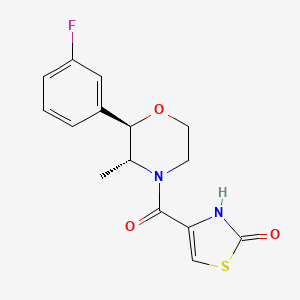 4-[(2R,3R)-2-(3-fluorophenyl)-3-methylmorpholine-4-carbonyl]-3H-1,3-thiazol-2-one