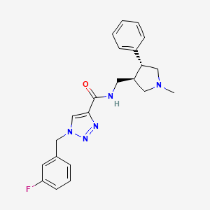 1-[(3-fluorophenyl)methyl]-N-[[(3R,4R)-1-methyl-4-phenylpyrrolidin-3-yl]methyl]triazole-4-carboxamide