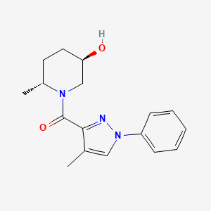 [(2R,5R)-5-hydroxy-2-methylpiperidin-1-yl]-(4-methyl-1-phenylpyrazol-3-yl)methanone