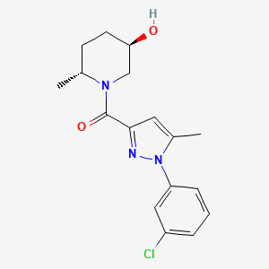 [1-(3-chlorophenyl)-5-methylpyrazol-3-yl]-[(2R,5R)-5-hydroxy-2-methylpiperidin-1-yl]methanone