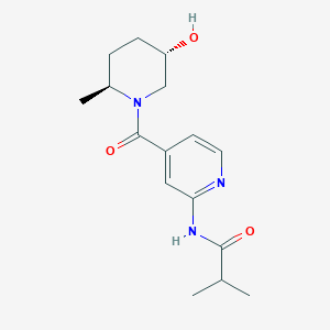 N-[4-[(2S,5S)-5-hydroxy-2-methylpiperidine-1-carbonyl]pyridin-2-yl]-2-methylpropanamide