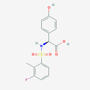 (2S)-2-[(3-fluoro-2-methylphenyl)sulfonylamino]-2-(4-hydroxyphenyl)acetic acid