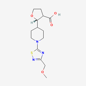 (2S)-2-[1-[3-(methoxymethyl)-1,2,4-thiadiazol-5-yl]piperidin-4-yl]oxolane-3-carboxylic acid