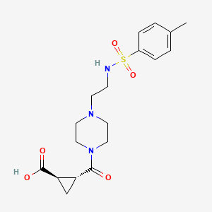 (1R,2R)-2-[4-[2-[(4-methylphenyl)sulfonylamino]ethyl]piperazine-1-carbonyl]cyclopropane-1-carboxylic acid