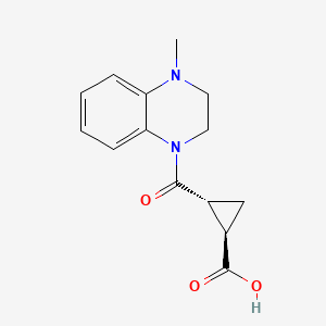 (1R,2R)-2-(4-methyl-2,3-dihydroquinoxaline-1-carbonyl)cyclopropane-1-carboxylic acid