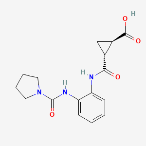 (1R,2R)-2-[[2-(pyrrolidine-1-carbonylamino)phenyl]carbamoyl]cyclopropane-1-carboxylic acid