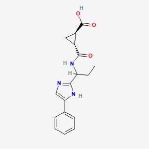 (1R,2R)-2-[1-(5-phenyl-1H-imidazol-2-yl)propylcarbamoyl]cyclopropane-1-carboxylic acid