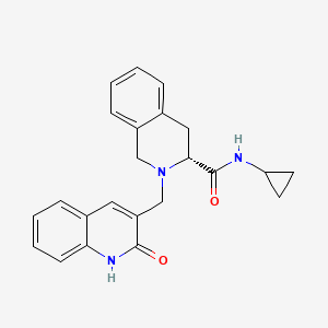 (3R)-N-cyclopropyl-2-[(2-oxo-1H-quinolin-3-yl)methyl]-3,4-dihydro-1H-isoquinoline-3-carboxamide