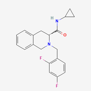 (3R)-N-cyclopropyl-2-[(2,4-difluorophenyl)methyl]-3,4-dihydro-1H-isoquinoline-3-carboxamide