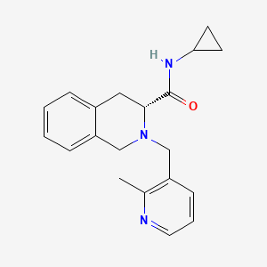 (3R)-N-cyclopropyl-2-[(2-methylpyridin-3-yl)methyl]-3,4-dihydro-1H-isoquinoline-3-carboxamide