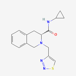 (3R)-N-cyclopropyl-2-(thiadiazol-4-ylmethyl)-3,4-dihydro-1H-isoquinoline-3-carboxamide