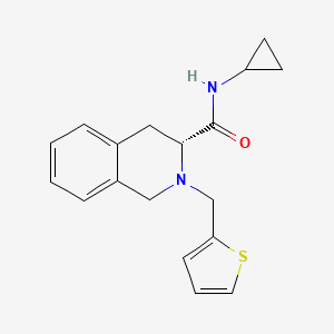 (3R)-N-cyclopropyl-2-(thiophen-2-ylmethyl)-3,4-dihydro-1H-isoquinoline-3-carboxamide