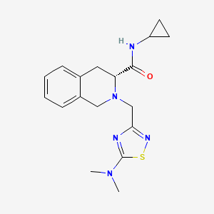 (3R)-N-cyclopropyl-2-[[5-(dimethylamino)-1,2,4-thiadiazol-3-yl]methyl]-3,4-dihydro-1H-isoquinoline-3-carboxamide