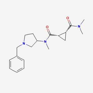 (1S,2R)-1-N-(1-benzylpyrrolidin-3-yl)-1-N,2-N,2-N-trimethylcyclopropane-1,2-dicarboxamide