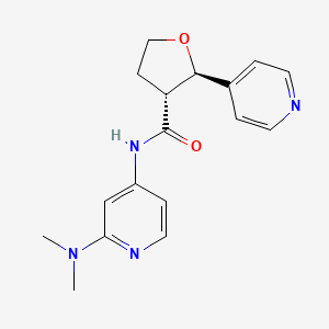 (2R,3R)-N-[2-(dimethylamino)pyridin-4-yl]-2-pyridin-4-yloxolane-3-carboxamide