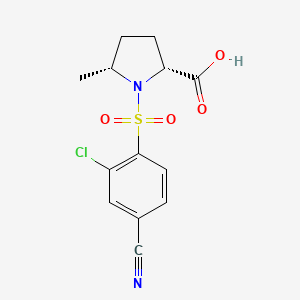 (2R,5R)-1-(2-chloro-4-cyanophenyl)sulfonyl-5-methylpyrrolidine-2-carboxylic acid