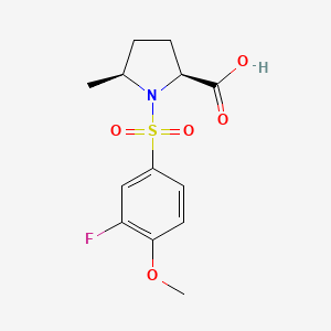 (2S,5S)-1-(3-fluoro-4-methoxyphenyl)sulfonyl-5-methylpyrrolidine-2-carboxylic acid