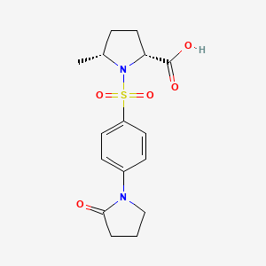 (2R,5R)-5-methyl-1-[4-(2-oxopyrrolidin-1-yl)phenyl]sulfonylpyrrolidine-2-carboxylic acid