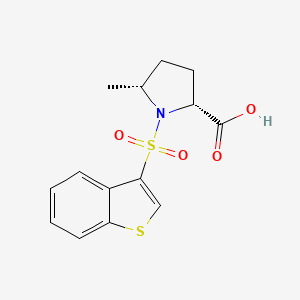 (2R,5R)-1-(1-benzothiophen-3-ylsulfonyl)-5-methylpyrrolidine-2-carboxylic acid