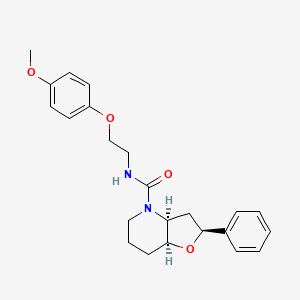 (2S,3aS,7aS)-N-[2-(4-methoxyphenoxy)ethyl]-2-phenyl-3,3a,5,6,7,7a-hexahydro-2H-furo[3,2-b]pyridine-4-carboxamide