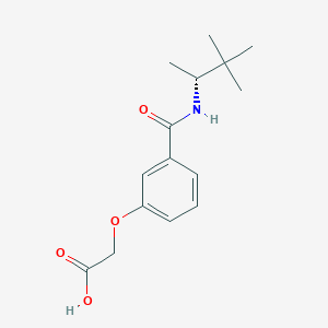 2-[3-[[(2R)-3,3-dimethylbutan-2-yl]carbamoyl]phenoxy]acetic acid