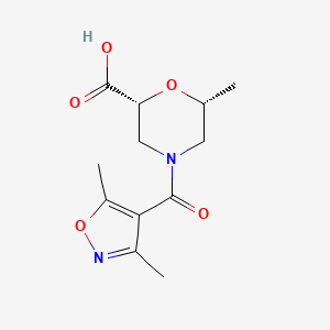 (2R,6R)-4-(3,5-dimethyl-1,2-oxazole-4-carbonyl)-6-methylmorpholine-2-carboxylic acid