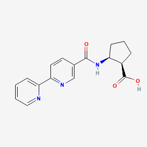 (1R,2S)-2-[(6-pyridin-2-ylpyridine-3-carbonyl)amino]cyclopentane-1-carboxylic acid