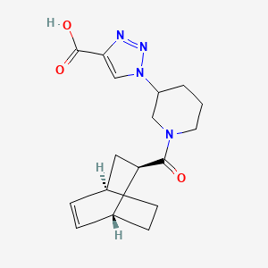 1-[1-[(1R,2R,4R)-bicyclo[2.2.2]oct-5-ene-2-carbonyl]piperidin-3-yl]triazole-4-carboxylic acid