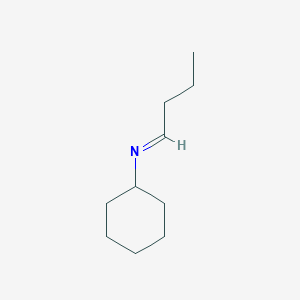 molecular formula C10H19N B073392 Cyclohexanamine, N-butylidene- CAS No. 1197-52-0