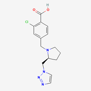 2-chloro-4-[[(2S)-2-(triazol-1-ylmethyl)pyrrolidin-1-yl]methyl]benzoic acid