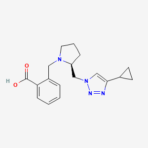 2-[[(2S)-2-[(4-cyclopropyltriazol-1-yl)methyl]pyrrolidin-1-yl]methyl]benzoic acid