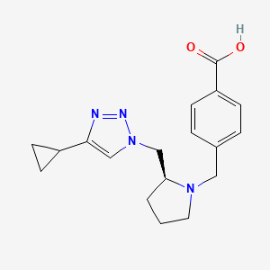 4-[[(2S)-2-[(4-cyclopropyltriazol-1-yl)methyl]pyrrolidin-1-yl]methyl]benzoic acid