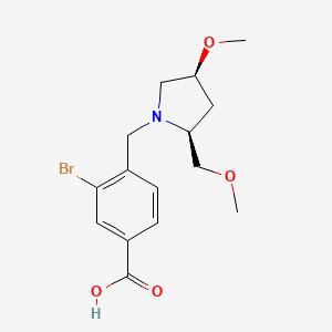 3-bromo-4-[[(2S,4S)-4-methoxy-2-(methoxymethyl)pyrrolidin-1-yl]methyl]benzoic acid