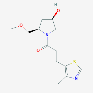 1-[(2R,4R)-4-hydroxy-2-(methoxymethyl)pyrrolidin-1-yl]-3-(4-methyl-1,3-thiazol-5-yl)propan-1-one