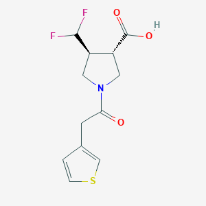 (3S,4S)-4-(difluoromethyl)-1-(2-thiophen-3-ylacetyl)pyrrolidine-3-carboxylic acid